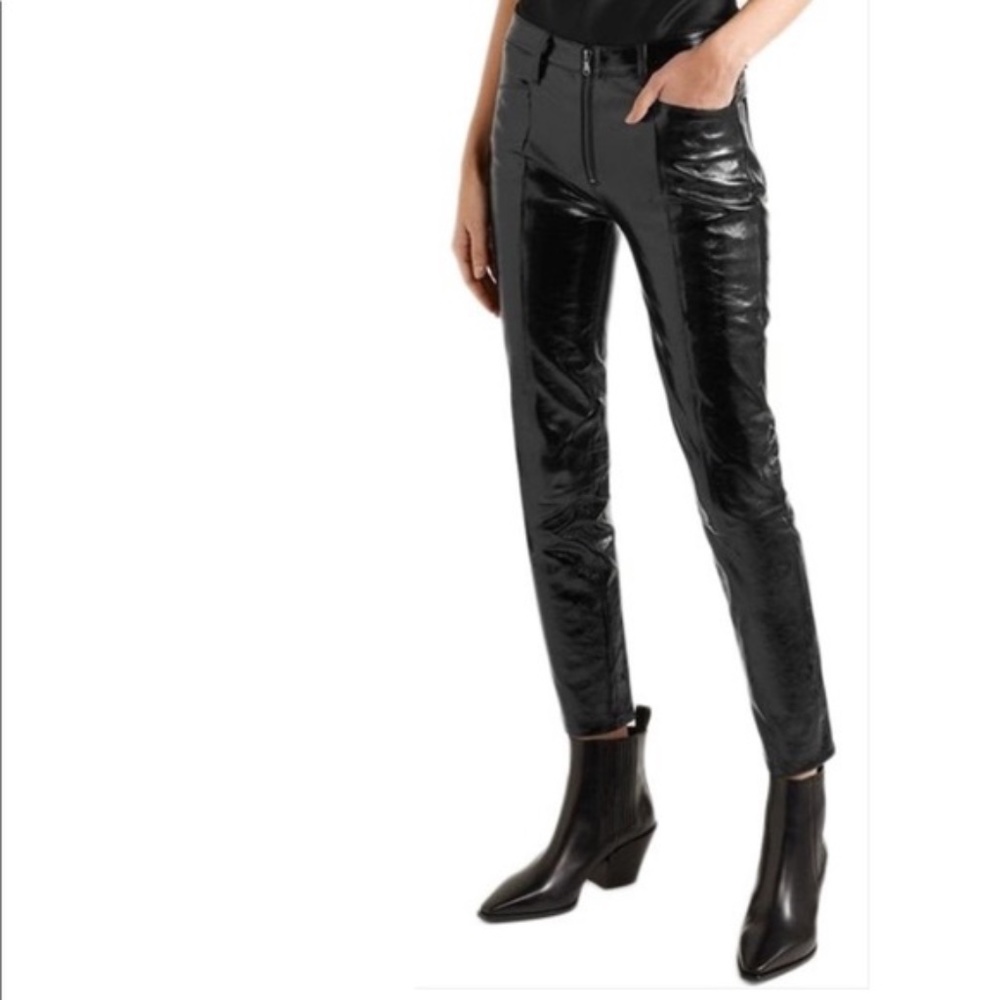 COPY - Frame-100% NEW Slick Cropped patent-leather Pants